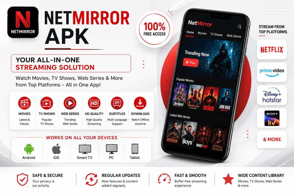 NetMirror Download v6.0 Android, iOS, TV & PC 2026